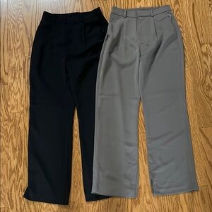 Uniqlo high waist ankle slit trousers